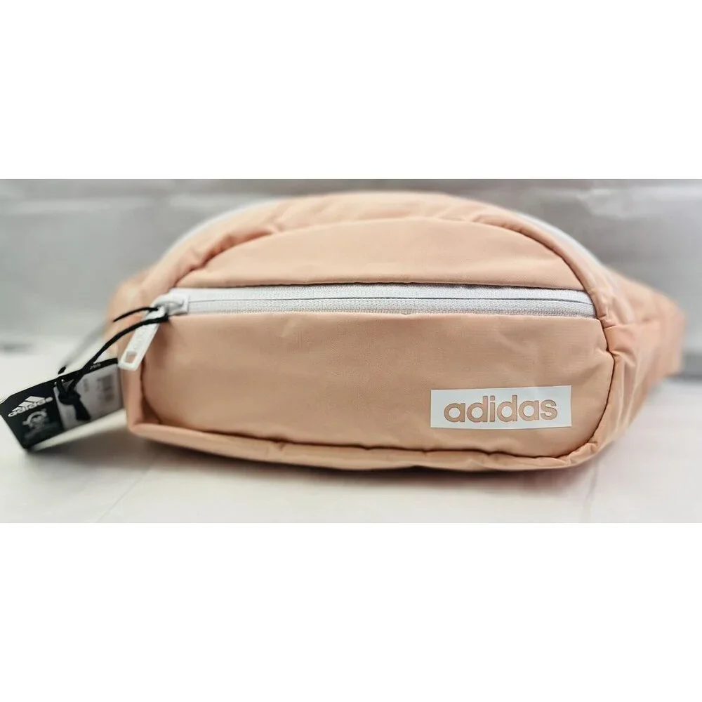 ADIDAS CORE WAIST PACK~ Bag Fanny Pack  Glow Sport Bag Pink /White/Black (coral) - Picture 10 of 12